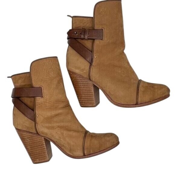 Rag & Bone Kinsey Brown Suede Heeled boots - Size 7 - Picture 3 of 10